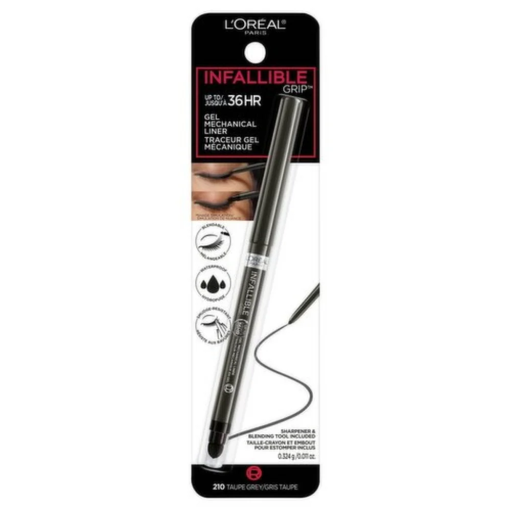 L'Oréal Paris Infallible Grip Gel Mechanical Liner, 210 Taupe Grey